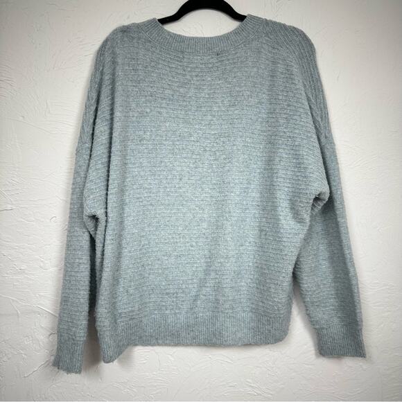 Vero Moda Light Blue Oversized Sweater Womens XL Slouchy Fall Ribbed Cozy Boho - Picture 4 of 7
